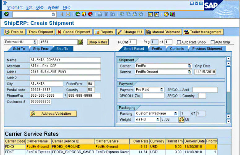 SAP interface